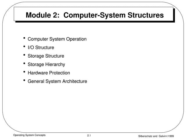 ch2 - Computer-System Structures Operating system