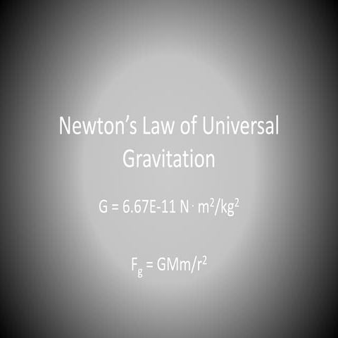 Ch 2 -newton’s law of universal gravitation