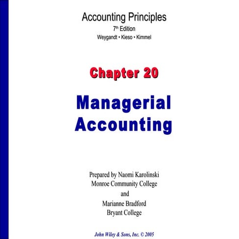 Pengantar Akuntansi 2 - Ch20 Managerial Accounting