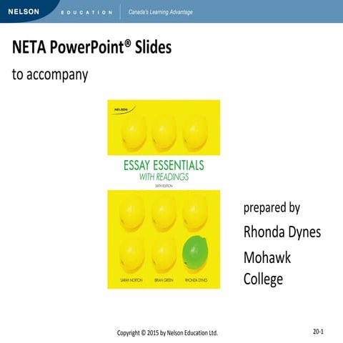 Essay Essentials - Chapter 20