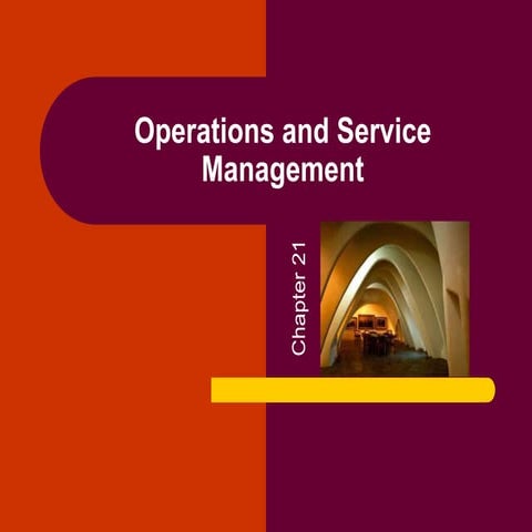 Chapter 21 Operations and Service Management