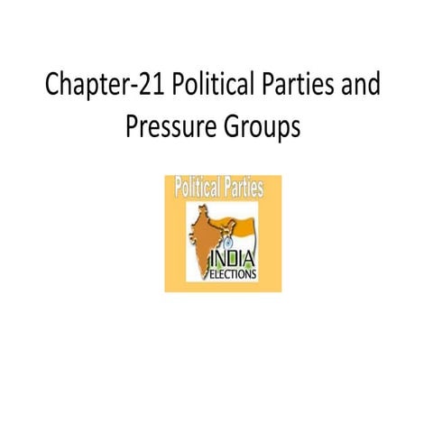 NIOS STD X 10TH, SOCIAL SCIENCE, Ch 21 political parties and pressure groups