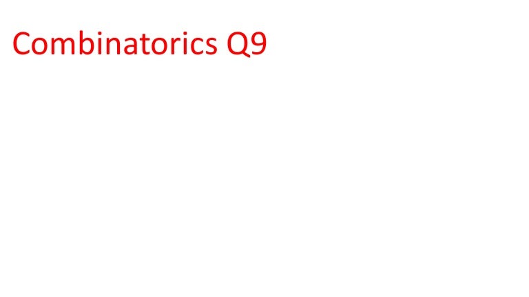 Combinatorics Possible Solutions For Given Variables
