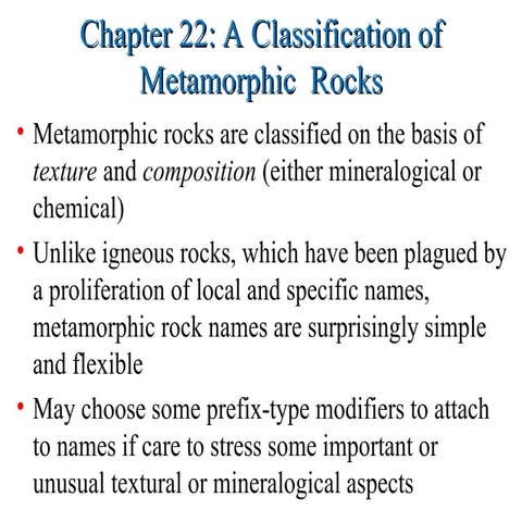 Ch 13 MetamorpHSED Classiferte tgerication.ppt er