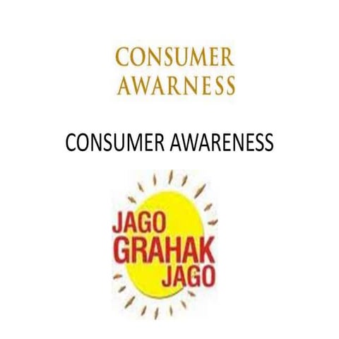 Consumer awareness - Economics std 10 NIOS