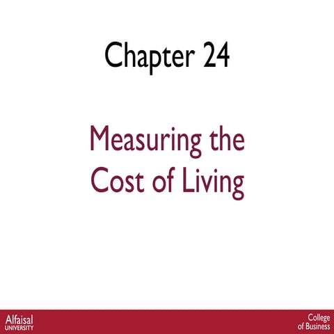 Ch 24 measuring the cost of living