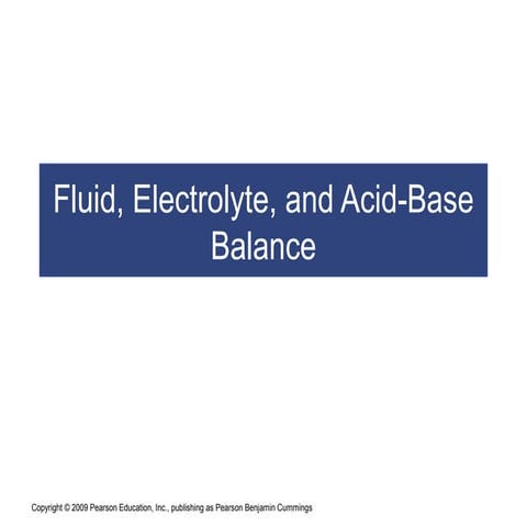 Fluid and electrolytes, acid base balance | PPTX