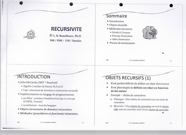 Ch2 Algorthmique Avancée - Récursivité