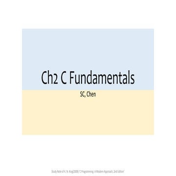 Ch2 C Fundamentals | PPT