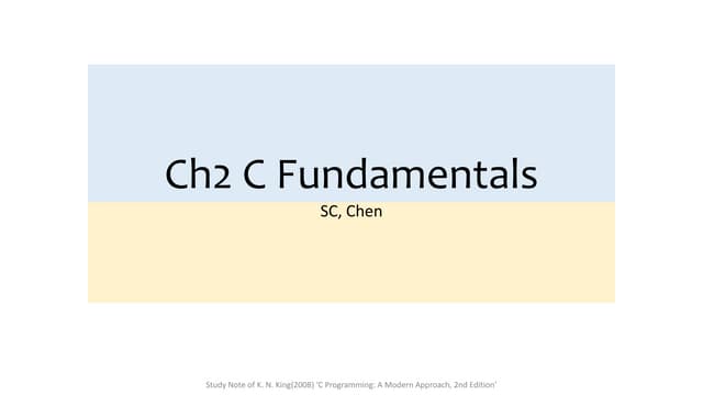 Ch2 C Fundamentals