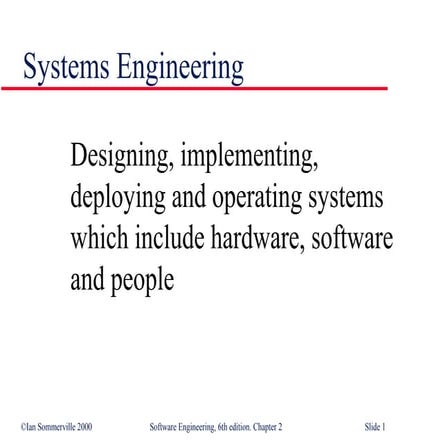 SYSTEM ENGINEERING