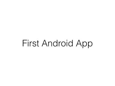 Ch2 first app