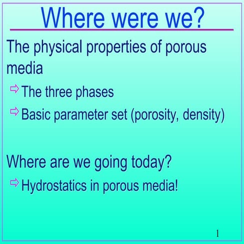fluid statics, hydrostatics and pressure