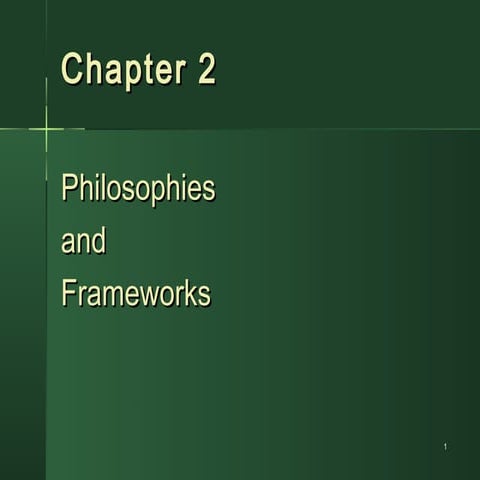 Ch 2 philosophies and frameworks (1) | PPT
