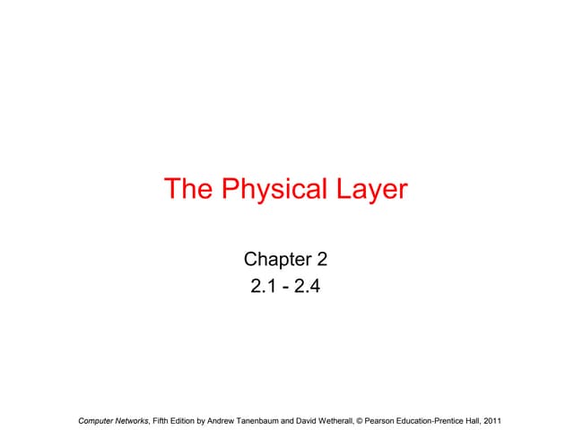 Ch:2 The Physical Layer