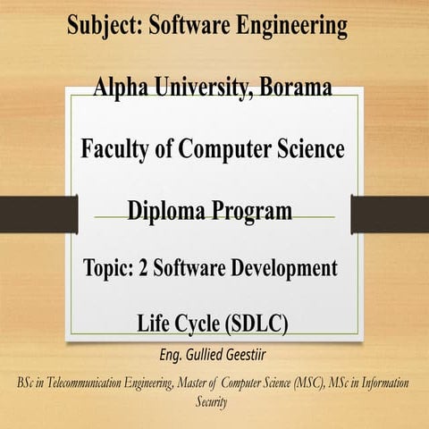 Introduction to software engineering, chapter 2