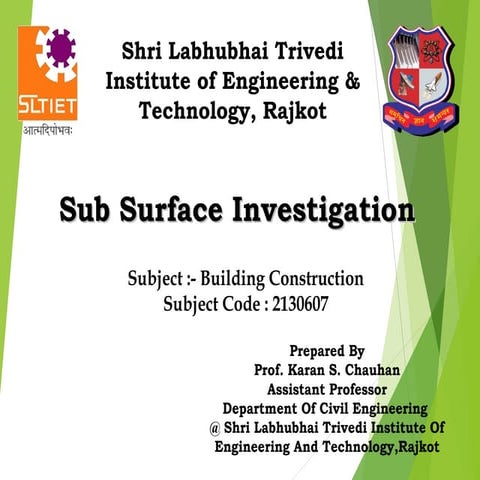 Subsurface Investigation