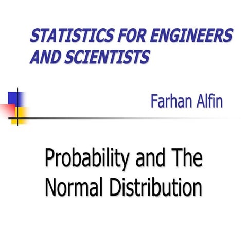 Ch3 Probability and The Normal Distribution 