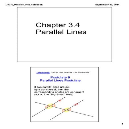 Ch3.4 Parallel Lines