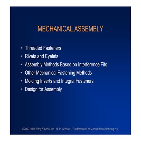 Ch33 mechanical assembly-tseng | PDF