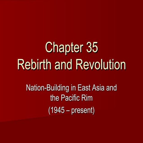 East Asia - 1945 - Present