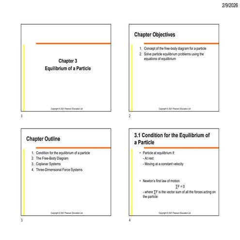 Chapter 3 Statics Hibbeler lecture slide | PDF