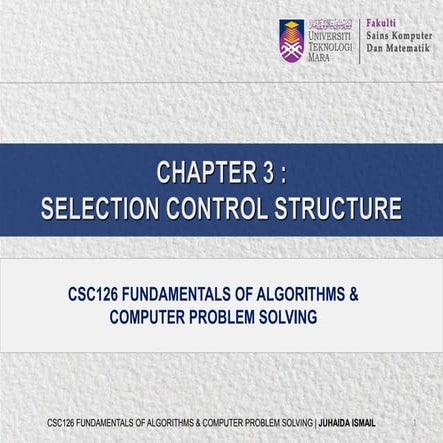 Fundamentals of Algorithms and Decision-Making Structures in ...