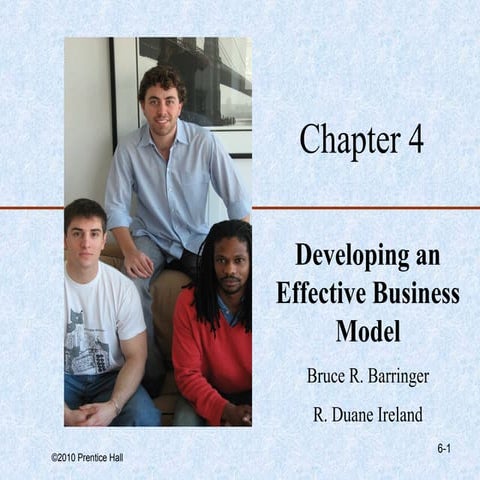 Chapter 4 about the Enterpreneurship Course title is Effective Businees ...