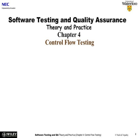Software Testing and Quality Assurance Software Testing and Quality Assurance