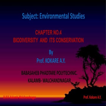 Ch 4 Biodiversity and Its Conservation