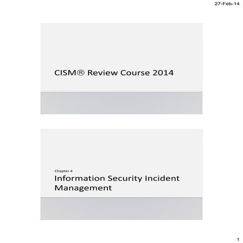 Ch4 cism 2014