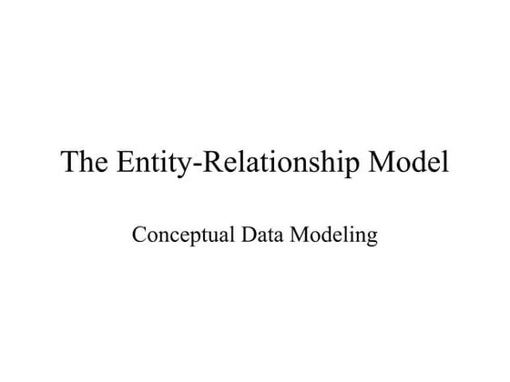 ER Modeling in implementation with conceptual data model