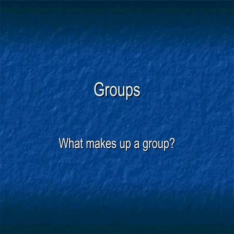 Ch 4 groups