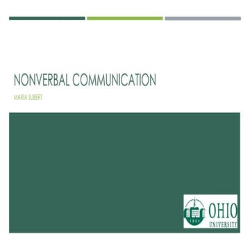 Ch4 nonverbal communication power point