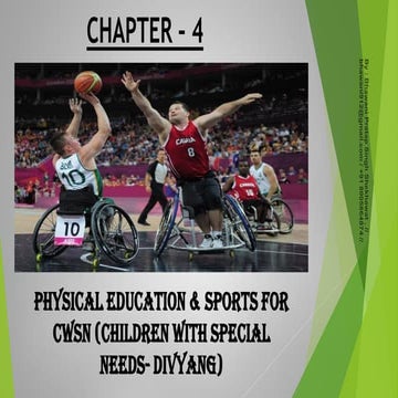  class 12th Ch 4 physical education & sports for cwsn- divyang  cbse by bhawa...