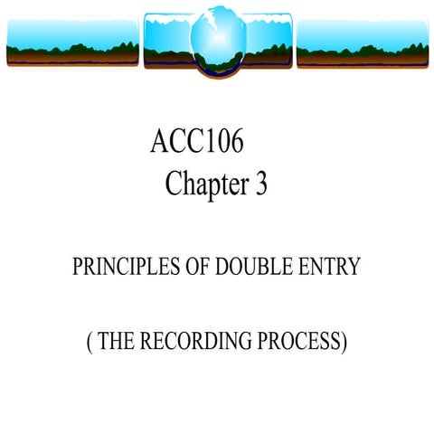 Ch 4 principles of double entry