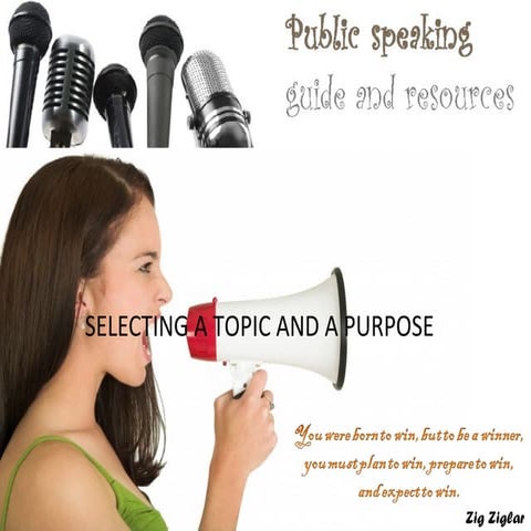 selecting topic and purpose for public speaking
