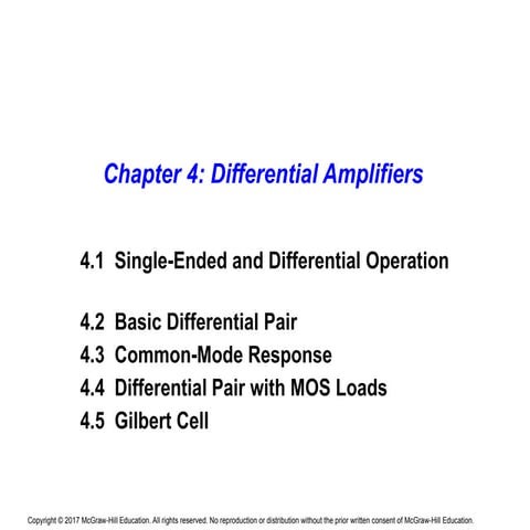 DIFFERENTIAL AMPLIFIER using MOSFET | PPTX