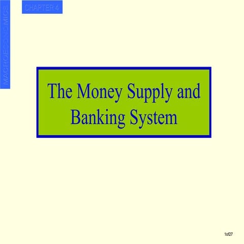 Ch4 the money supply
