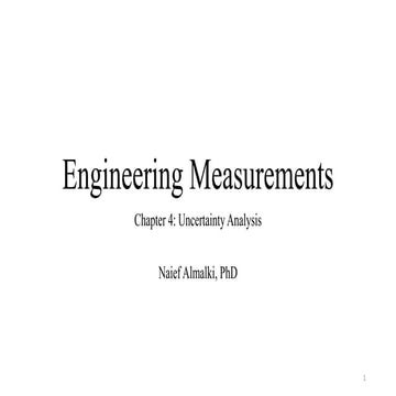 Ch4 Uncertainty Analysis 1 3 Pdf