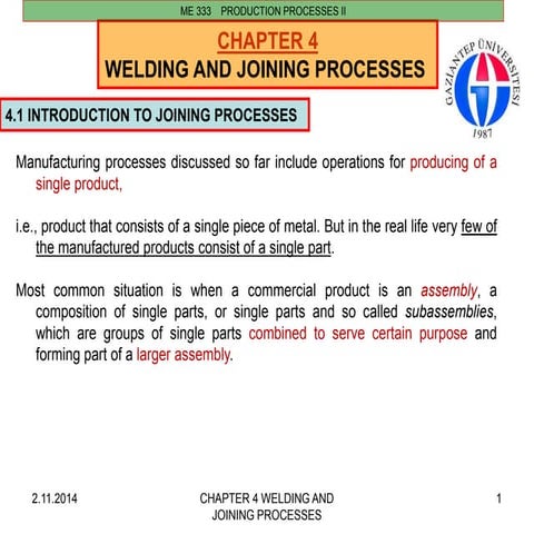 Ch4 weldjoinproc Erdi Karaçal Mechanical Engineer University of Gaziantep