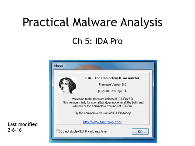 CNIT 126 5: IDA Pro 