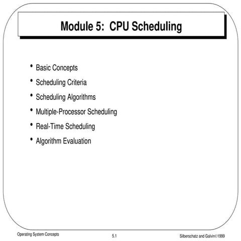 CPU Scheduling Algorithms of Operating Systems | PPT