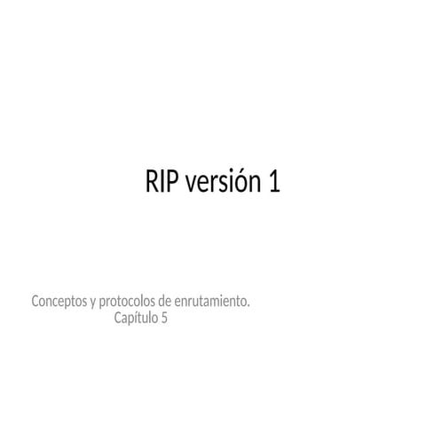 diapositivas protocolo de enrutamiento rip v1