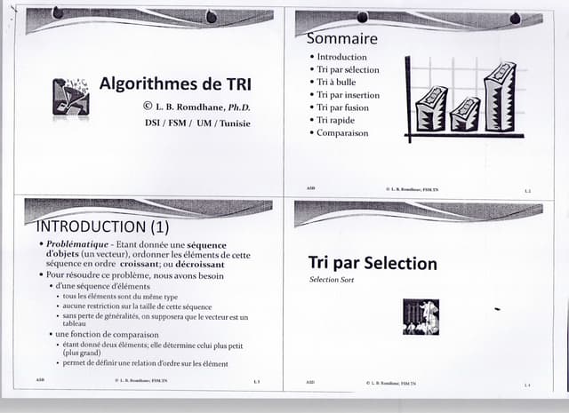 Ch5 Algorthmique Avancée - Algorithme de Tri