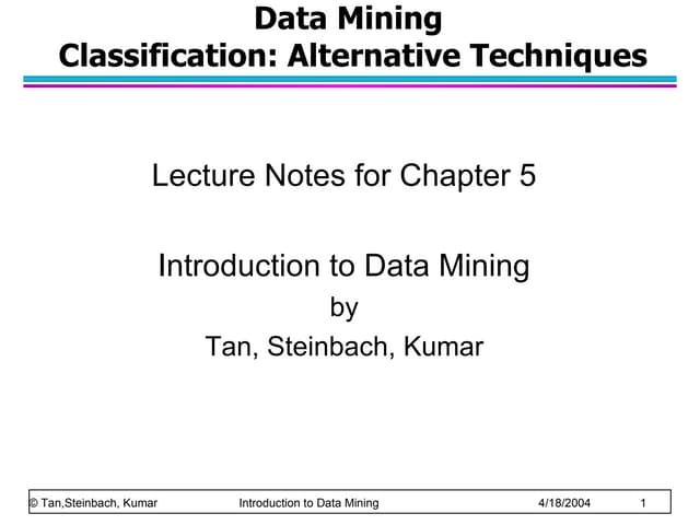 Ch5 alternative classification