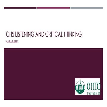 Ch5 listening and critical thinking