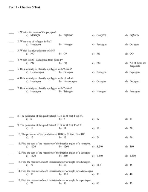 TechMathI - Ch5 Test