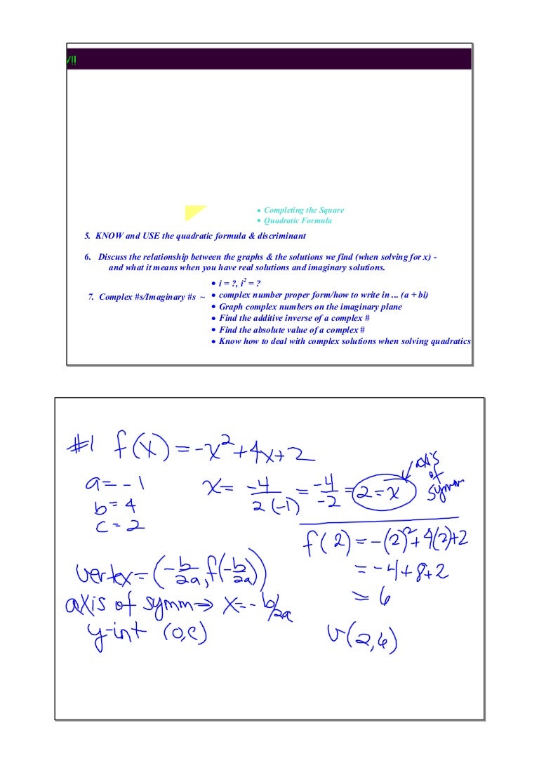 Algebra 2 ch 5 review