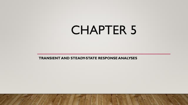 Ch5  transient and steady state response analyses(control)